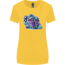 Cololurful Leopard Wild Cat Panther Womens Wider Cut T-Shirt Yellow