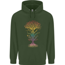 Colourful DNA Tree Biology Science Childrens Kids Hoodie Forest Green
