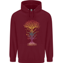 Colourful DNA Tree Biology Science Childrens Kids Hoodie Maroon
