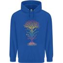 Colourful DNA Tree Biology Science Childrens Kids Hoodie Royal Blue