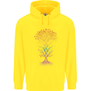 Colourful DNA Tree Biology Science Childrens Kids Hoodie Yellow