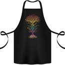 Colourful DNA Tree Biology Science Cotton Apron 100% Organic Black