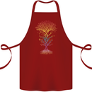 Colourful DNA Tree Biology Science Cotton Apron 100% Organic Maroon