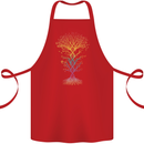 Colourful DNA Tree Biology Science Cotton Apron 100% Organic Red