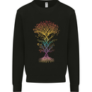 Colourful DNA Tree Biology Science Kids Sweatshirt Jumper Black