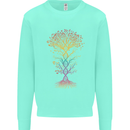Colourful DNA Tree Biology Science Kids Sweatshirt Jumper Peppermint