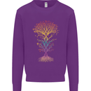Colourful DNA Tree Biology Science Kids Sweatshirt Jumper Purple