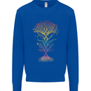 Colourful DNA Tree Biology Science Kids Sweatshirt Jumper Royal Blue