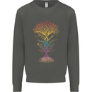 Colourful DNA Tree Biology Science Kids Sweatshirt Jumper Storm Grey