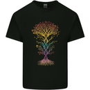 Colourful DNA Tree Biology Science Kids T-Shirt Childrens Black