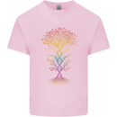 Colourful DNA Tree Biology Science Kids T-Shirt Childrens Light Pink