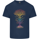 Colourful DNA Tree Biology Science Kids T-Shirt Childrens Navy Blue