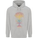 Colourful DNA Tree Biology Science Mens 80% Cotton Hoodie Sports Grey