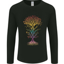Colourful DNA Tree Biology Science Mens Long Sleeve T-Shirt Black