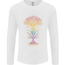 Colourful DNA Tree Biology Science Mens Long Sleeve T-Shirt White
