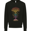 Colourful DNA Tree Biology Science Mens Sweatshirt Jumper Black