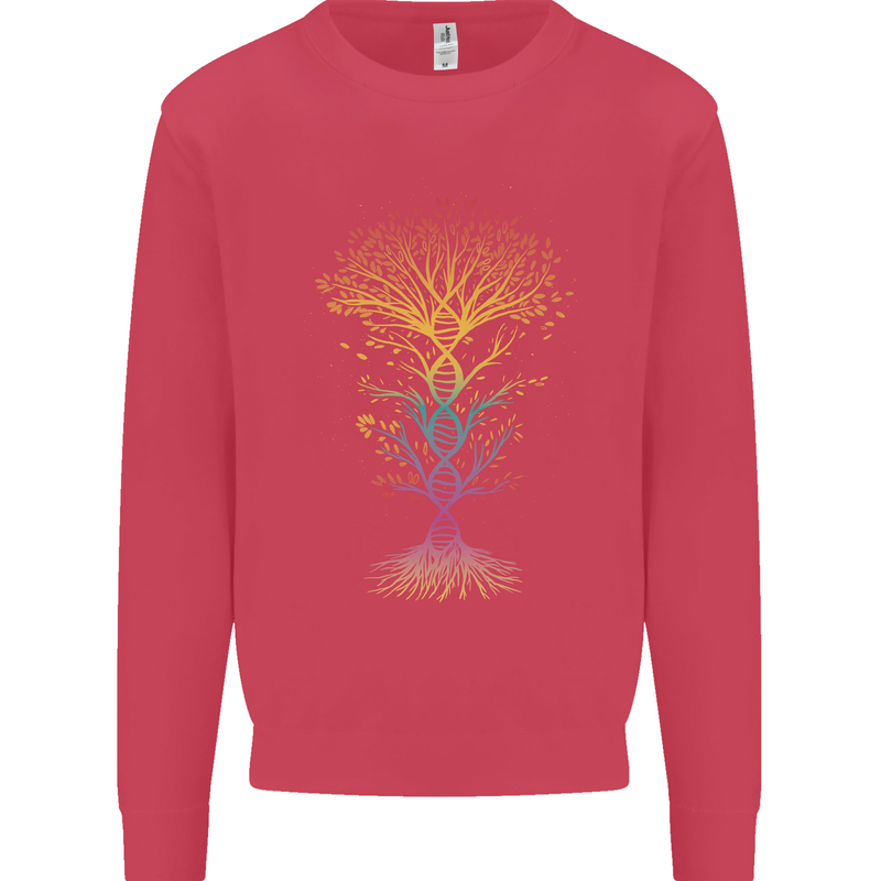 Colourful DNA Tree Biology Science Mens Sweatshirt Jumper Heliconia