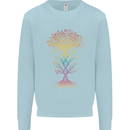 Colourful DNA Tree Biology Science Mens Sweatshirt Jumper Light Blue