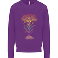 Colourful DNA Tree Biology Science Mens Sweatshirt Jumper Purple