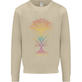 Colourful DNA Tree Biology Science Mens Sweatshirt Jumper Sand