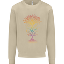 Colourful DNA Tree Biology Science Mens Sweatshirt Jumper Sand