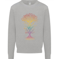 Colourful DNA Tree Biology Science Mens Sweatshirt Jumper Sports Grey