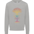 Colourful DNA Tree Biology Science Mens Sweatshirt Jumper Sports Grey