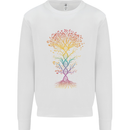 Colourful DNA Tree Biology Science Mens Sweatshirt Jumper White