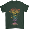 Colourful DNA Tree Biology Science Mens T-Shirt Cotton Gildan Forest Green
