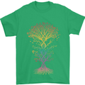 Colourful DNA Tree Biology Science Mens T-Shirt Cotton Gildan Irish Green