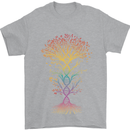 Colourful DNA Tree Biology Science Mens T-Shirt Cotton Gildan Sports Grey