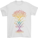 Colourful DNA Tree Biology Science Mens T-Shirt Cotton Gildan White