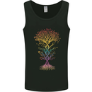 Colourful DNA Tree Biology Science Mens Vest Tank Top Black