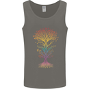 Colourful DNA Tree Biology Science Mens Vest Tank Top Charcoal