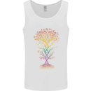 Colourful DNA Tree Biology Science Mens Vest Tank Top White
