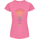 Colourful DNA Tree Biology Science Womens Petite Cut T-Shirt Azalea