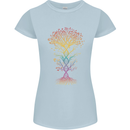 Colourful DNA Tree Biology Science Womens Petite Cut T-Shirt Light Blue