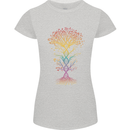 Colourful DNA Tree Biology Science Womens Petite Cut T-Shirt Sports Grey