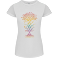 Colourful DNA Tree Biology Science Womens Petite Cut T-Shirt White