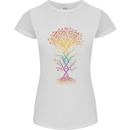 Colourful DNA Tree Biology Science Womens Petite Cut T-Shirt White