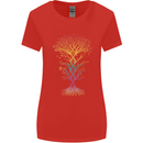 Colourful DNA Tree Biology Science Womens Wider Cut T-Shirt Red