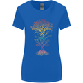 Colourful DNA Tree Biology Science Womens Wider Cut T-Shirt Royal Blue