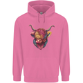 Colourful Highland Cow Childrens Kids Hoodie Azalea