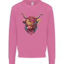 Colourful Highland Cow Mens Sweatshirt Jumper Azalea