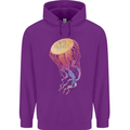 Colourful Jellyfish Ocean Life Childrens Kids Hoodie Purple