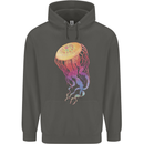 Colourful Jellyfish Ocean Life Childrens Kids Hoodie Storm Grey