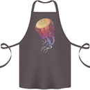 Colourful Jellyfish Ocean Life Cotton Apron 100% Organic Dark Grey