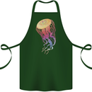 Colourful Jellyfish Ocean Life Cotton Apron 100% Organic Forest Green