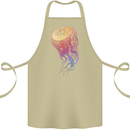 Colourful Jellyfish Ocean Life Cotton Apron 100% Organic Khaki