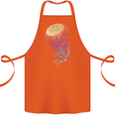 Colourful Jellyfish Ocean Life Cotton Apron 100% Organic Orange